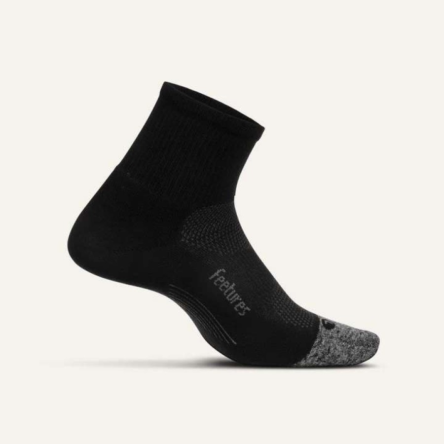 Essentials * | Feetures Features Elite Light Cushion Quarter Socks Feet-E20159