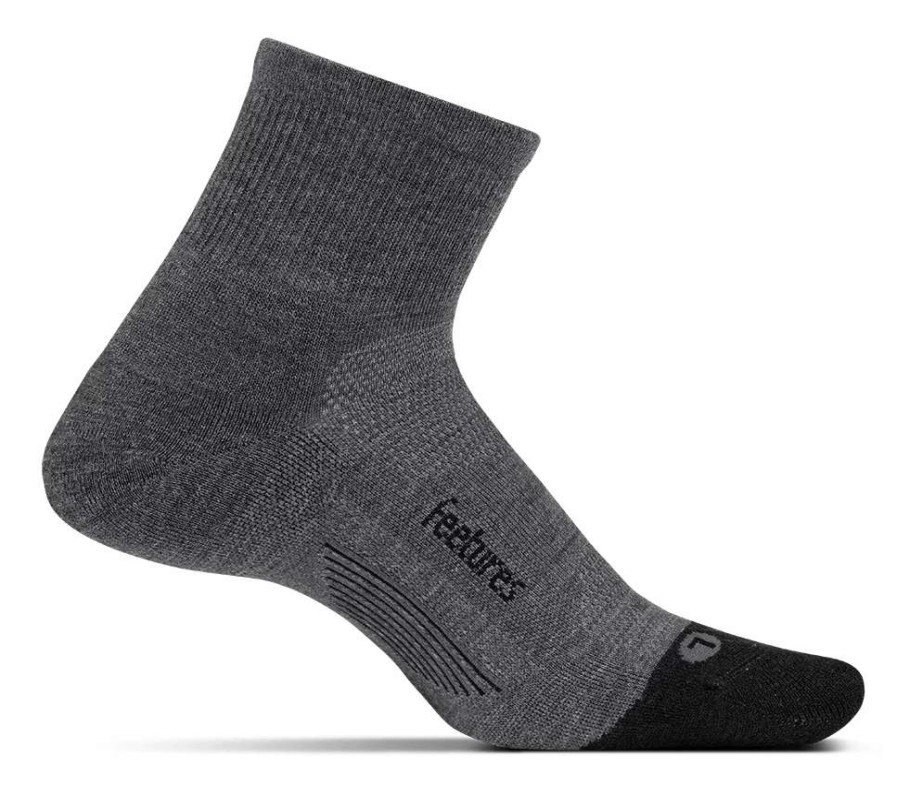 Essentials * | Feetures Merino Cushion Qtr Running Socks Feet-Em20163