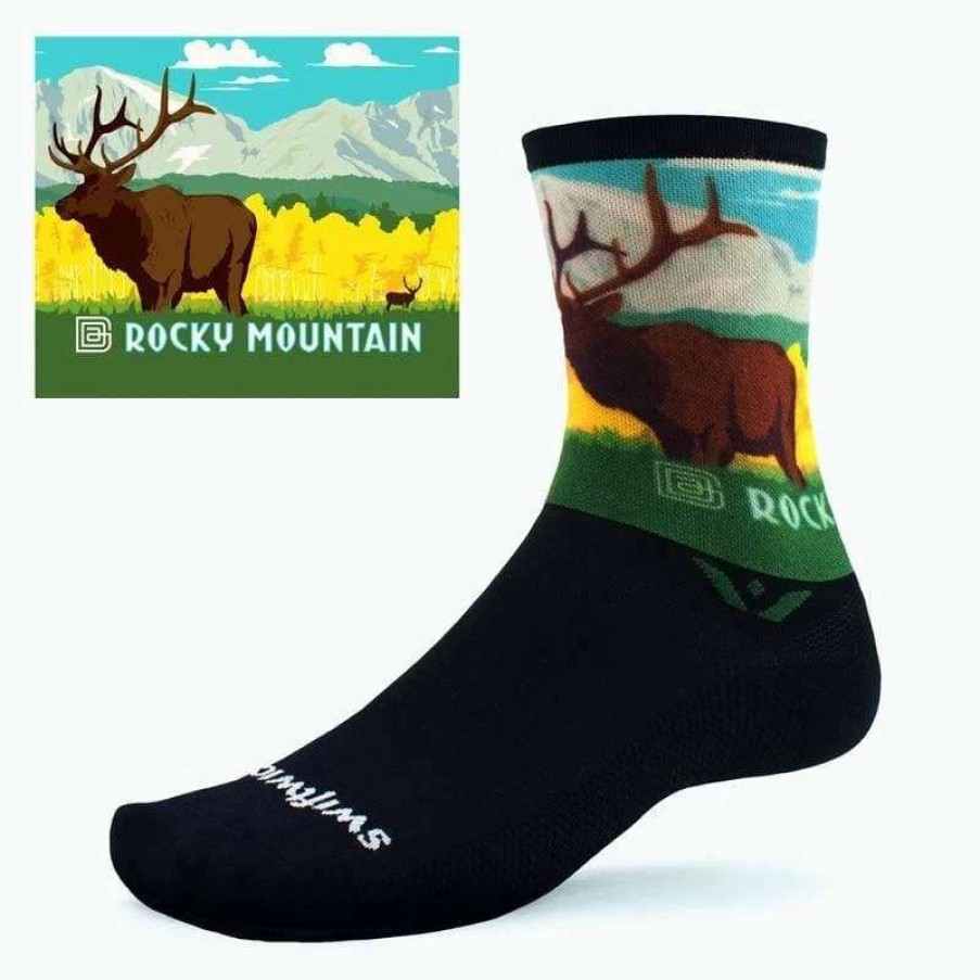 Essentials * | Swiftwick Vision Six Rocky Mountain Socks Swif-6Efa0Zz