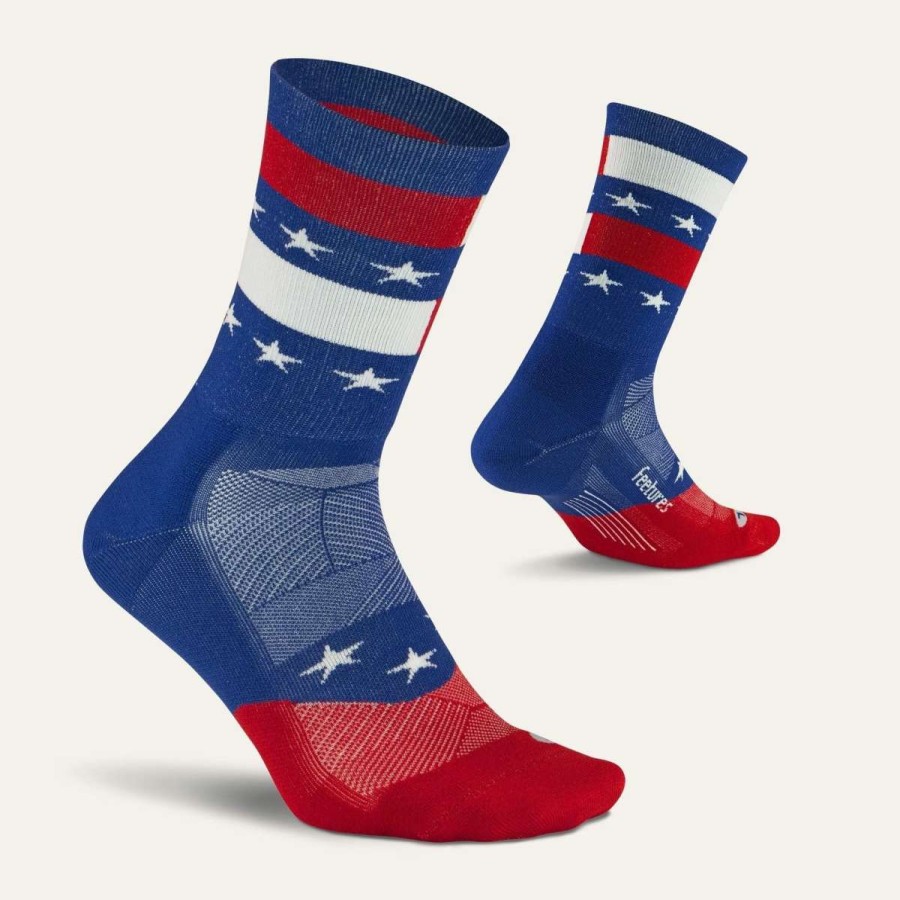 Essentials * | Feetures Features Usa 2022 Elite Lite Mini Crew Socks Feet-E90564